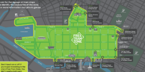Melbourne free tram zone map